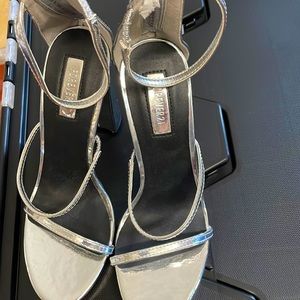 Silver high heels